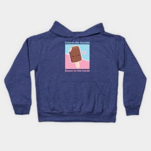 Cold on the Outside, Sweet on the Inside, Ice cream Kids Hoodie